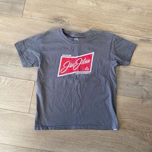 Boy’s Gracie Jiujitsu S/S T-Shirt - Size 8 - Gray/Red